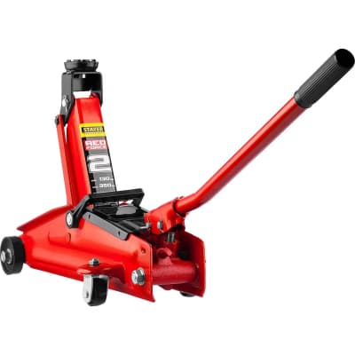 Домкрат гидравлический подкатной в кейсе RED FORCE STAYER 2т, 130-350 мм 43153-2-K