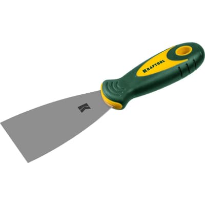 Шпательная лопатка KRAFTOOL 65 мм, нержавеющее полотно, двухкомпонентная рукоятка 10035-065