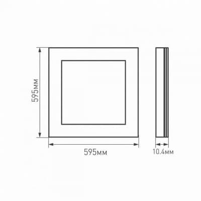 Светодиодная панель Arlight IM-600x600BK 40W 3000K IP40 023742