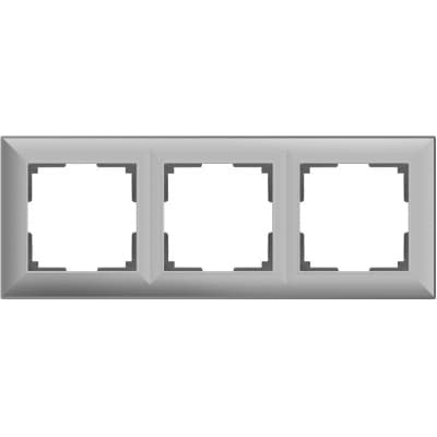 Рамка на 3 поста Werkel Fiore WL14-Frame-03 серебряный 4690389109126