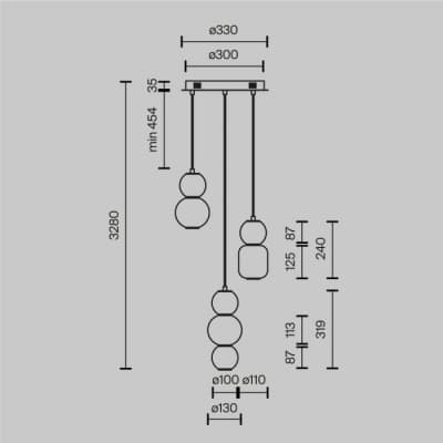 Подвесной светильник Maytoni Drop MOD273PL-L33CH3K
