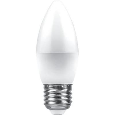 Лампа светодиодная FERON LB-570, C37 (свеча), 9W 230V E27 2700К (белый теплый) 25936