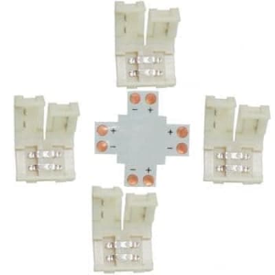 Коннектор для светодиодной ленты 2835/3528 Ecola LED Strip Connector жесткий X SC28UXESB