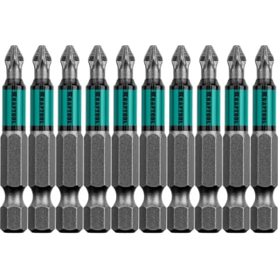 Набор бит Optimum Line KRAFTOOL PZ2, 50 мм, 10 шт., Cr-Mo сталь 26124-2-50-10