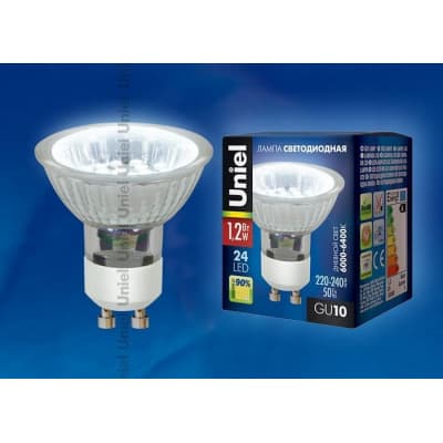 Лампа светодиодная Uniel LED JCDR SMD 1,2W DW GU10 04008