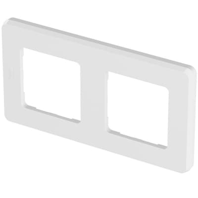 Рамка декоративная универсальная Legrand Inspiria, 2 поста, для горизонтальной или вертикальной установки, цвет "Белый" 673940