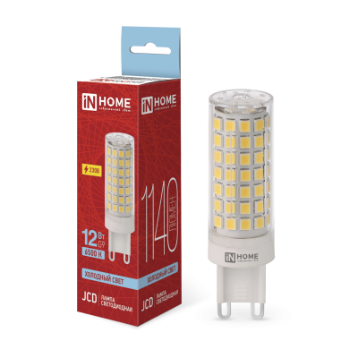 Лампа светодиодная IN HOME LED-JCD 12Вт 230В G9 6500К 1140Лм 4690612060330