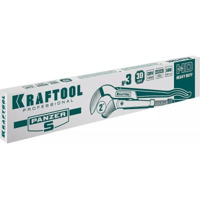 KRAFTOOL PANZER-S, №3, ключ трубный, изогнутые губки 2733-20_z02