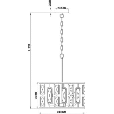 Подвесная люстра Escada Glow 2102/4S Chrome