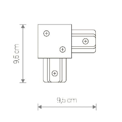 Коннектор Profile Recessed L-connector 8971 Nowodvorski
