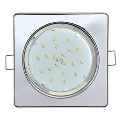 Встраиваемый светильник Ecola GX53 H4 Square Open Edge хром FC53N4ECB