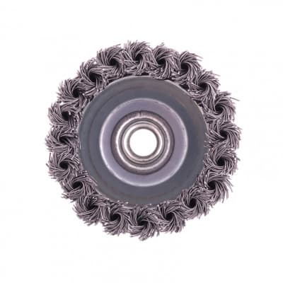 Щетка для УШМ Heavy Duty, 80 мм, М14, чашка, крученая проволока 0,5 мм Matrix 74670