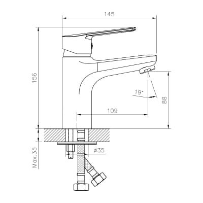 Смеситель для раковины DECOROOM DR22 (DR22011)
