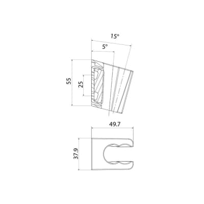 Держатель для лейки черный 080 IDDIS Shower Holder (080BL00i53)