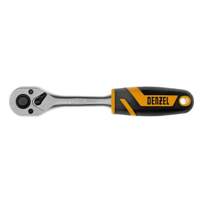Ключ-трещотка 3/8", 90 зубьев, с быстрым сбросом, CrV Denzel 14032