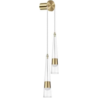 Бра Odeon Light Lump 5043/24WL глянц.золото/прозрачный/металл/стекло LED 24W 3000K 2536Лм