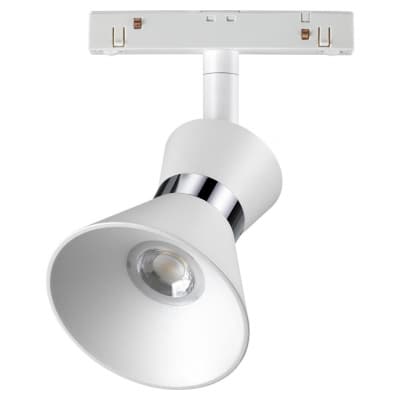 Трековый св-ник для низков.шинопровода IP20 LED 4000K 10W 48V FLUM 358399 SHINO NT20 029 белый/хром
