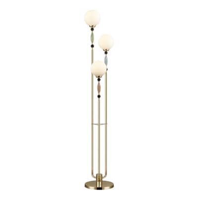 Торшер Odeon Light Palle 5405/3F золотой/корич./голубой/зеленый/белый матов./металл/керамика/стекло E14 3*40W