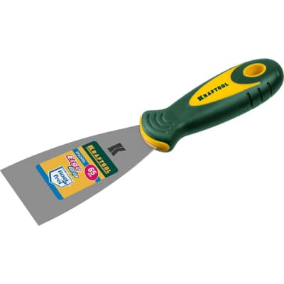 Шпательная лопатка KRAFTOOL 65 мм, нержавеющее полотно, двухкомпонентная рукоятка 10035-065