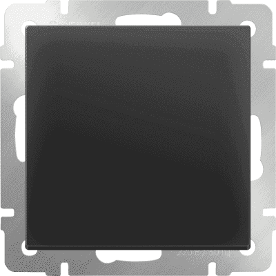 Выключатель одноклавишный проходной Werkel WL08-SW-1G-2W черный матовый 4690389054143