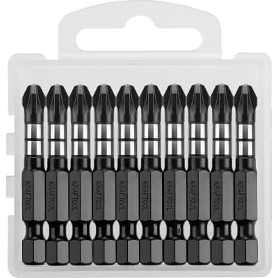 Ударные биты KRAFTOOL профессиональные Impact Pro, 50 мм, 10шт., PZ3, 26193-3-50-S10