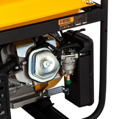 Генератор бензиновый GE 7900, 6.5 кВт, 220 В/50 Гц, 25 л, ручной пуск Denzel 94638