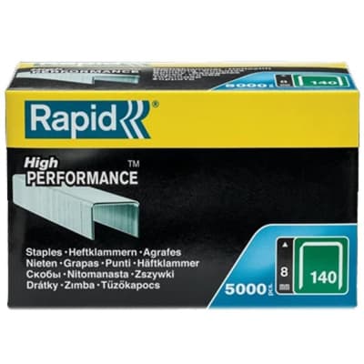 Плоские скобы RAPID супертвердые, профессиональные, тип 140 (G / 11 / 57), 8 мм, 5000 шт., 11908111