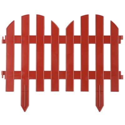 Забор декоративный GRINDA 28х300 см, терракот ПАЛИСАДНИК 422205-T