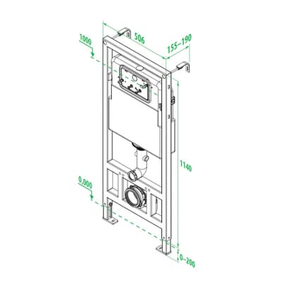 Инсталляция рамная IDDIS Neofix для подвесного унитаза (NEO0000I32)