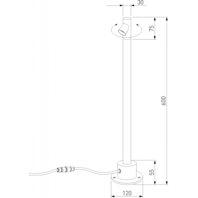 Наземный светильник Elektrostandard Rone 35175/S черный
