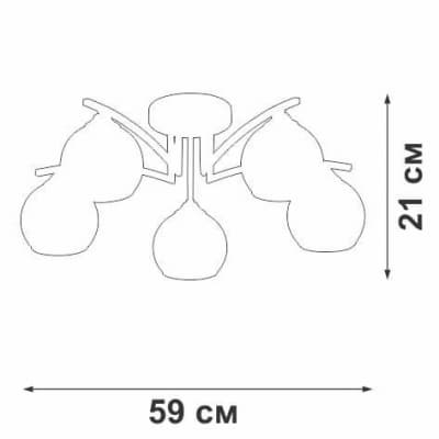 Потолочная люстра Vitaluce V4285-1/5PL