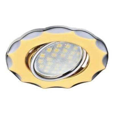 Встраиваемый светильник Ecola MR16 DH07 GU5.3 хром/золото FC1602EFS