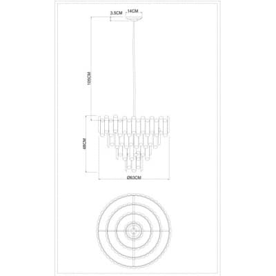 Подвесная люстра Divinare Rosie 3511/02 LM-8