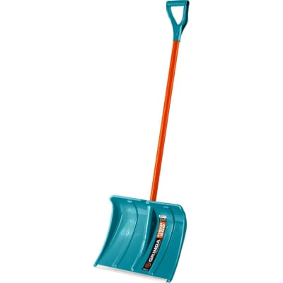 Снеговая лопата GRINDA PROLine FIBER-500 500 мм пластиковая с алюминиевой планкой, особопрочный легкий черенок из фибергласса, V-ручка 39940
