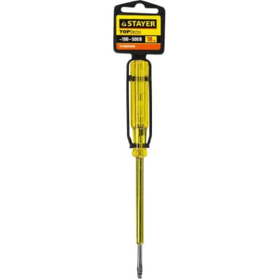 Пробник электрический STAYER 100-500 B, 190 мм, пластик 2570-19_z01