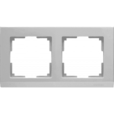 Рамка на 2 поста Werkel Stark WL04-Frame-02 серебряный 4690389063695