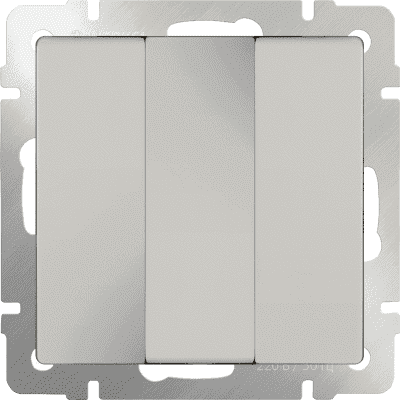 Выключатель трехклавишный Werkel WL03-SW-3G-ivory слоновая кость 4690389073434