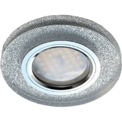 Встраиваемый светильник Ecola MR16 DL1650 GU5.3 Glass хром/серебряный блеск FS1650EFF