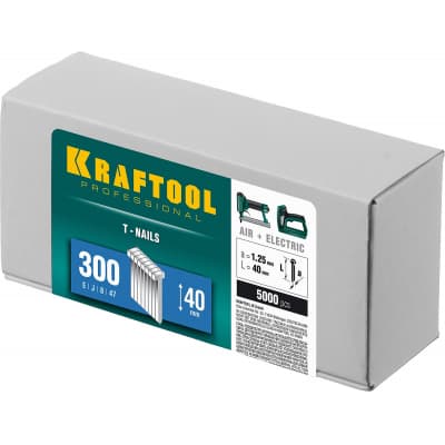 KRAFTOOL 40 мм гвозди для нейлера тип 300, 5000 шт 31785-40