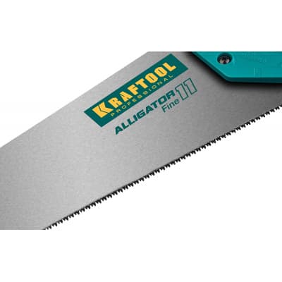 Ножовка для точного реза "Alligator Fine 11", 550 мм, 11 TPI 3D зуб, KRAFTOOL 15203-55