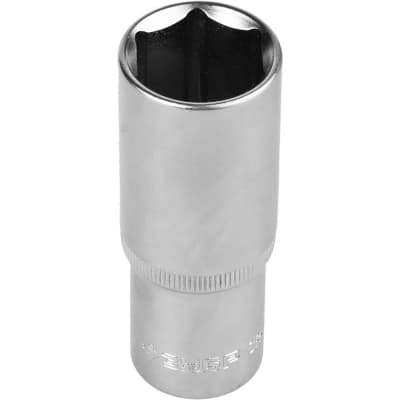 Торцовая головка ЗУБР 1/2", 17 мм, Cr-V сталь, хромированная 27726-17