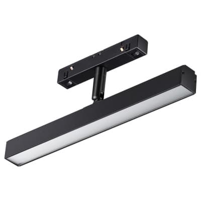 Трековый светильник для низковольного шинопровода IP20 LED 4000K 12W 48V FLUM 358612 SHINO NT21 000 черный   NOVOTECH FLUM 358612