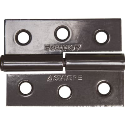 Петля разъемная MASTER STAYER 65 x 48 x 2 мм, 1 шт., цвет коричневый, левая 37613-65-3L