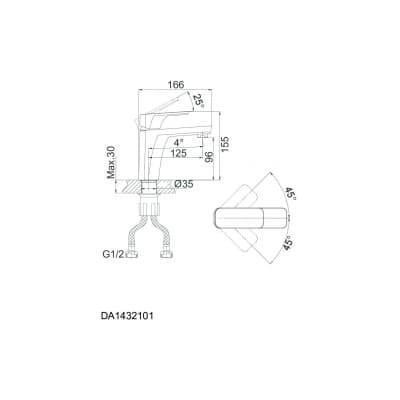 Смеситель для раковины D&K Berlin Technische (DA1432115)