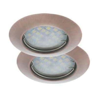 Встраиваемый светильник Ecola Light MR16 DL92 GU5.3 2 pack черненая медь FA1622EFY