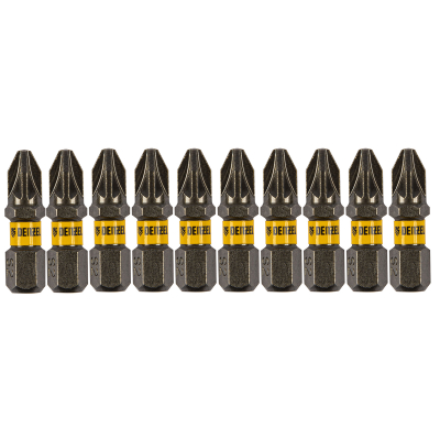 Бита PZ2х25, сталь S2, шестигранный профиль, 10 шт. Е 6,3 Denzel 11654