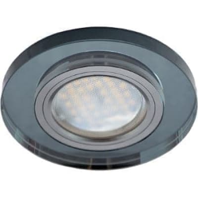 Встраиваемый светильник Ecola MR16 DL1650 GU5.3 Glass черный хром/черный FB1650EFF