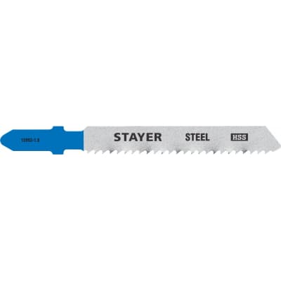 Полотна STAYER, T118B, для эл/лобзика, HSS, по металлу (3-6мм), T-хвост., шаг 1,8мм, 50мм, 2шт 15993-1.8_z02