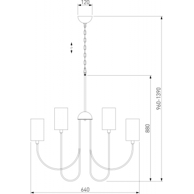 Подвесная люстра Eurosvet Abbey 60164/6 никель