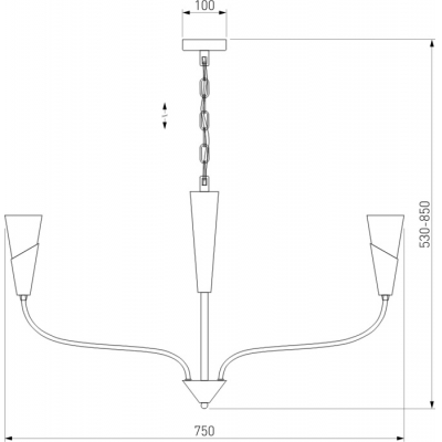 Подвесная люстра Eurosvet Rhyton 60167/6 никель